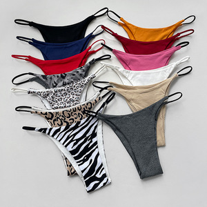 <span class=keywords><strong>Tanga</strong></span> bragas suaves para mujer mameluco de tiro bajo calzoncillos ropa interior Sexy lindo transpirable tangas descaradas lunares Tangas - Product Image 3