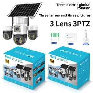 กล้องวงจรปิด Ruitewei V380pro รุ่นใหม่ 3 เลนส์ 3 จอภาพ หมุนได้ PTZ รุ่น T68B ความละเอียด 15MP เชื่อมต่อ WiFi เครือข่าย CCTV ไร้สาย IP 4G - Product Image 6