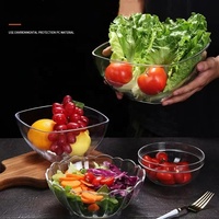 Plastic Kom Ronde Party Salade Bowling Fruit Snackpot Doorzichtige Acryl Kommen