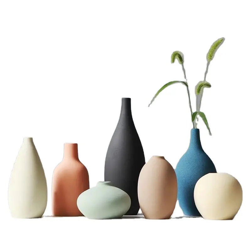Chinese Ceramic Home Ornament Porcelain Vase Custom Modern Nordic Style Gift Home Decoration Mini Ceramic Vase