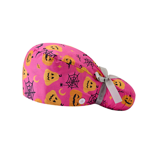 Nuevos gorros desechables con estampado de calabaza de Halloween, gorros de trabajo transpirables para enfermería, para dentistas, laboratorios, hospitales de mascotas, clínicas de belleza y personal sanitario. - Product Image 3