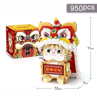 LOZ BLOCK jouets éducatifs bloc de construction culture chinoise danse lion diamant jouets blocs de construction