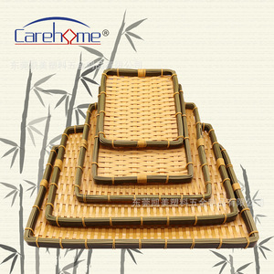 Plateau tissé imitation bambou Carehome 60x45x3cm pour le rangement et le service des fruits et légumes - Product Image 4