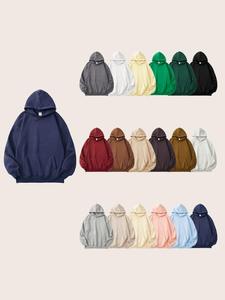 เสื้อฮู้ดดี้ผู้ชายไซส์ใหญ่ สีพื้น ผ้าฝ้ายเฟรนช์เทอร์รี่ สวมใส่สบายๆ สำหรับฤดูใบไม้ร่วง - Product Image 1