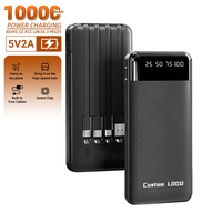Banco de Energía HYTO de 10000 mAh, Cargador Portátil con Doble USB 5v2a, Batería Externa Ultra Delgada de 10000 mAh