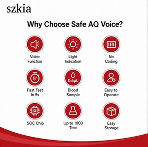 Monitor de Glucosa en Sangre por Voz AQ, Automático, Sin Codificación, Glucómetro de Alta Precisión para Uso Doméstico, Kit de Prueba de <span class=keywords><strong>Diabetes</strong></span> con Tiras - Product Image 6