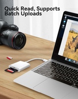 Lecteur de cartes mémoire USB C SD TF 2-en-1 Premium Plug and Play pour iPhone 15/16/17/iPad/Macbook/Caméra