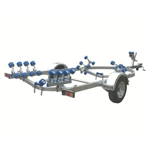 Remorque pour bateau à un essieu en acier galvanisé, remorque pour yacht en FRP - Product Image 1