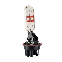 FTTH Fiber Closure 1 Inlet 4 Outlet Dome Type Fiber Optic Cable Joint Box Vertical Splice Closure for FTTH Wall & Pole Mounted