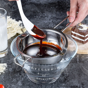 Vente en gros Offre Spéciale outils pour gâteaux 304 acier inoxydable Pot à chocolat pour fondre <span class=keywords><strong>la</strong></span> cire bol à <span class=keywords><strong>fromage</strong></span> chauffe-beurre - Product Image 1