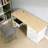 Meubles de bureau commerciaux modulaires modernes et simples, panneau en bois massif, cadre métallique, bureau debout, panneau pour PDG, personnel, superviseur