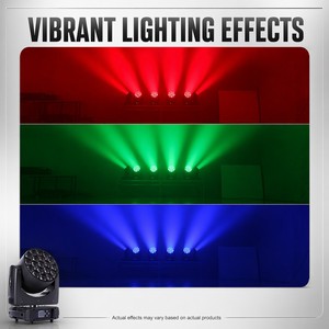 300W LED Moving Head Stage Light 19x15W RGBW 4-in-1 Honeycomb Bee Eye Zoom Lighting DMX512 for Professional Disco <strong>DJ</strong> Show - Product Image 3