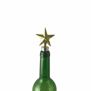 Tapón y vertedor de botella de latón en forma de estrella de la mejor calidad, cubiertas de goma de Metal, soporte apto, accesorios de barra de Venta caliente - Product Image 1