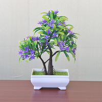 Miniature de lotus artificiel Huaien en pot, fausse plante de Bouddha en plastique, décoration de bureau - Source directe usine créative