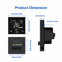 Termostato Inteligente con Control por Aplicación, Perilla de Temperatura para Aire Acondicionado, Termostato con Válvula Eléctrica FCU, Termostato Wifi