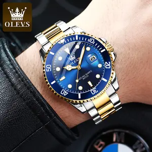 Free Delivery US OLEVS 5885 Business Top High Quality Sport Waterproof Classic Stainless Steel Fashion Man Wrist Quartz Watches