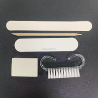 Kit complet d'accessoires de manucure 5 pièces : lime à ongles, bloc de ponçage, brosse à estamper, outils multifonctions pour le polissage des ongles