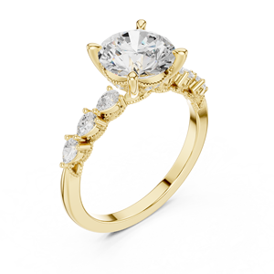 Anillo de Diamante Cultivado en Laboratorio de Oro para Mujer, en 10Kt, 14Kt, 18Kt, 22Kt, Joyería Elegante para Novia, Anillo de Regalo para Aniversario o Propuesta de Matrimonio - Product Image 6