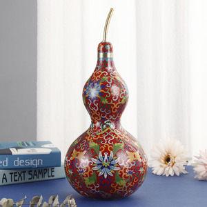 <span class=keywords><strong>Vase</strong></span> décoratif en forme de gourde à corps épais, fait main, pour fleurs paysagères, décoration intérieure, cadeau d'anniversaire pour personnes âgées - Product Image 6
