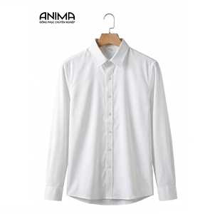 Camisas de Vestir Blancas Personalizadas para Hombre, Camisa de Oficina Formal de Bambú Ecológica, Corte Clásico, Profesional para Oficina - Product Image 1