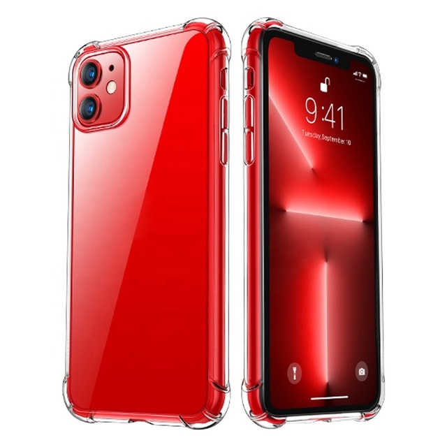 Soft Transparent TPU Four Cushions Shockproof Mobile Phone Case for iPhone 11
