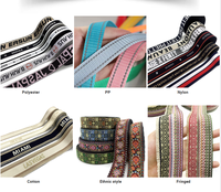 Sangle jacquard double face écologique avec logo, 3,5 cm, en nylon et polyester, pour sacs