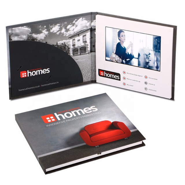 Promotional LCD Screen Video Business Card Advertising Display Digital Video Book 4.3 5 7 10 Inch LCD Screen Video Card Brochure