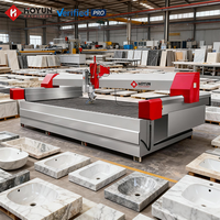 Découpeuse à jet d'eau de bureau Hongyi à 5 axes, machine de découpe à eau CNC à 5 axes pour granit, marbre, pierre, carrelage