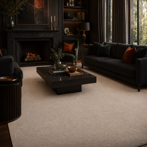 Tapis d'intérieur Petra Greenwich 20055 en polyester beige foncé, à poils de 9-18 mm, adapté aux animaux domestiques, pour zones à fort trafic, chambre et salon - Product Image 2