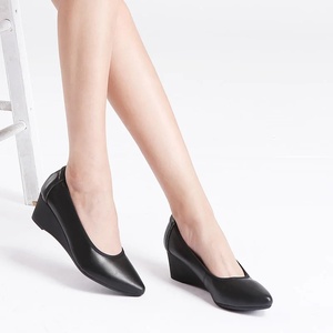 Giày cao gót Mary Jane da đen đế xuồng 3cm mũi nhọn kiểu dáng công sở dành cho nữ mùa thu - Product Image 6