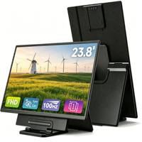 Monitor LCD Portátil, Pantalla Externa para Laptop, Plug and Play, Sin Necesidad de Controladores, para Programación, Edición de Video, Trading de Acciones