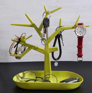 Organizador de Joyas Moderno de Plástico Ajustable, Torre de Joyería, Bandeja para Relojes, Llaves, Pulseras, Pendientes, Anillos, Collares, Soporte de Exhibición - Product Image 4