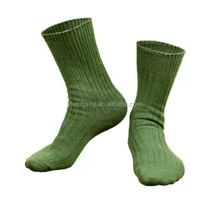 Calcetines acolchados de algodón para mujer, calcetín grueso personalizado, color verde
