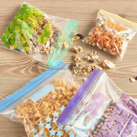 Sacs refermables en PE avec logo personnalisé en gros, sacs transparents refermables pour congélateur, sacs à fermeture éclair pour aliments