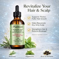 Élixir capillaire fortifiant à la menthe et au romarin, 100 % naturel, à base de plantes, pour la croissance des cheveux, huile essentielle pour diffuseur, marque privée