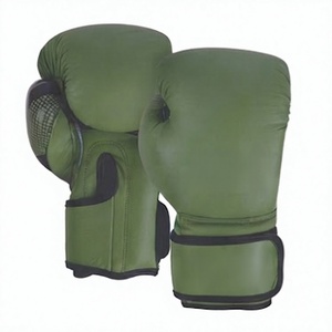Gants de boxe en cuir avec logo personnalisé, respirants, à lacets, unisexes, pour entraînement, gym, Muay Thai, Kickboxing - Product Image 1