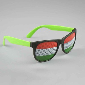 Logotipo personalizado pegatina bandera verde promocional gafas de sol hombre mujer barato al por mayor colorido pedido a granel descuento de fábrica precio bajo - Product Image 3