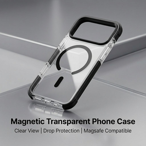 <span class=keywords><strong>Coque</strong></span> <span class=keywords><strong>transparente</strong></span> magnétique antichoc pour <span class=keywords><strong>Apple</strong></span> iPhone 18 Pro Max 17 Pro, protection de téléphone avec protection contre les chutes aux quatre coins - Product Image 2