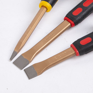 Flat Chisel Set Metric Straight Tip Stonemason Use Electrostatic Spraying - Product Image 1