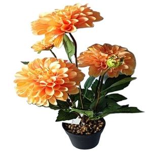 Pot de Dahlia/Chrysanthème Artificiel en Polyester/Soie de 45cm pour la Fête des Mères Pâques Noël Retour École Nouvel An Chinois - Product Image 1