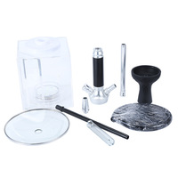 Nouvelle Mini Chicha de Luxe Transfrontalière Durable, Prête à Voyager, en Acrylique Laqué LED Haut de Gamme, Écologique, avec Coffret Cadeau et 2 Tuyaux à Eau