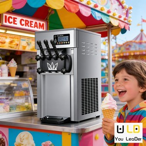 Máquina de Helado Suave Comercial de Acero Inoxidable LD - 1900W 220V/110V, Garantía de Un Año, Mini Máquina Automática de Helado Suave - Product Image 3