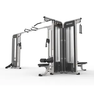 loaded body building gym fitness equipment 5 station cable jungle traction machine