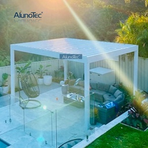 AlunoTec – auvent de Pergola ventilé, meuble de jardin motorisé, cadre en aluminium, arbre de gazébo pour cuisine extérieure - Product Image 3