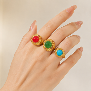 Anello retrò Court, gioiello da donna dal design classico per l'uso quotidiano - Product Image 2