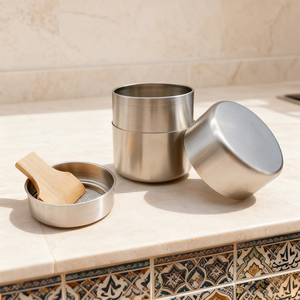 Food Grade Stainless Steel Matcha Powder Storage Canister with Sifter and Strainer Airtight Reusable - Product Image 3