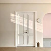 Porte en bois massif au design simple pour chambre à coucher, bureau et autres pièces résidentielles
