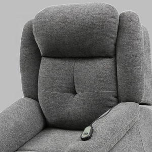 Fauteuil inclinable manuel en tissu gris, design moderne du milieu du siècle, dossier Queen <span class=keywords><strong>Anne</strong></span>, fonction massage, poche de rangement latérale - Product Image 5