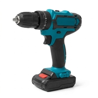 Perceuse à percussion sans fil 21V, visseuse électrique 2 en 1, ensemble d'accessoires 24 pièces, outil nu, une batterie, un chargeur, prise US EU UK