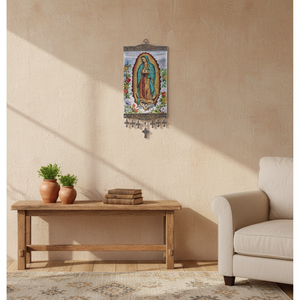 20 Cm Wall hanging <b>Ornament</b> Turkish Woven Fabric With Christian Orthodox and Catholic icon From Turkey - Product Image 3